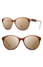 Women's Shwood 'madison' 54mm Polarized Sunglasses - Salt Caramel/mahogany/brown