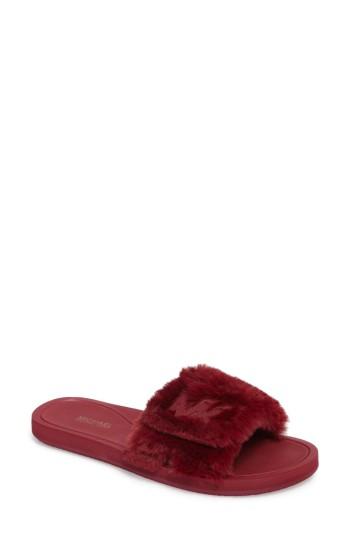 Women's Michael Michael Kors Mk Logo Slide M - Red