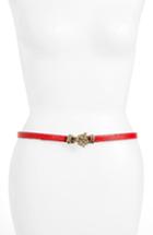Women's Raina 'fitzgerald' Faux Leather Belt, Size - Red