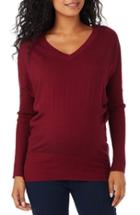Women's Rosie Pope V-neck Maternity Sweater - Purple