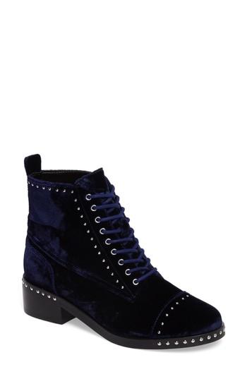 Women's Marc Fisher Ltd Cassidey Studded Cap Toe Bootie .5 M - Blue