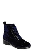 Women's Marc Fisher Ltd Cassidey Studded Cap Toe Bootie .5 M - Blue