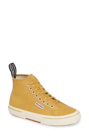 Women's Superga X Alexa Chung 2243 Suew High Top Sneaker Us / 36eu - Yellow