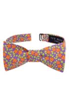 Men's Ted Baker London Carnaby Floral Silk Bow Tie, Size - Yellow
