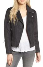 Women's Andrew Marc Farryn Side Lace Faux Suede Jacket - Black