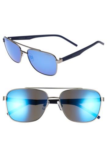 Men's Polaroid Eyewear 60mm Polarized Navigator Sunglasses - Dark Ruthenium