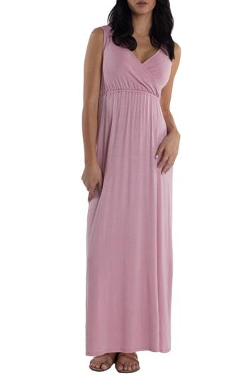 Women's Udderly Hot Mama Maddie Nursing Maxi Dress - Pink