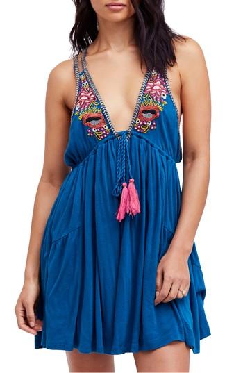 Women's Free People Lovers Cove Minidress - Blue
