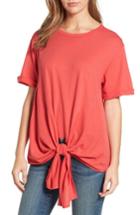 Women's Caslon Tie Front Tee - Red