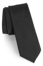 Men's Nordstrom Men's Shop Solid Silk Blend Tie, Size - Black