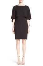 Women's St. John Collection Satin Back Crepe Cape Dress
