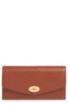 Women's Mulberry 'postman's Lock' Leather Wallet - Brown