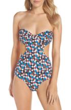 Women's Tory Burch Prism Convertible One-piece Swimsuit - Blue