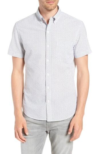 Men's Bonobos Riviera Slim Fit Print Sport Shirt R - White