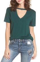Women's Rvca Run On Choker Neck Tee - Green