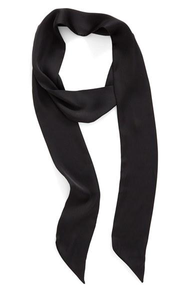 Women's Halogen Skinny Scarf, Size - Black