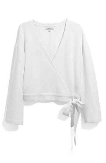 Women's Madewell Texture & Thread Wrap Top - Ivory