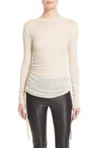 Women's Helmut Lang Side Tie Wool Sweater - White