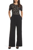 Women's Vince Camuto Lace & Kors Crepe Jumpsuit - Black