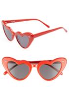 Women's Takesh J'adore 46mm Heart Sunglasses - Red