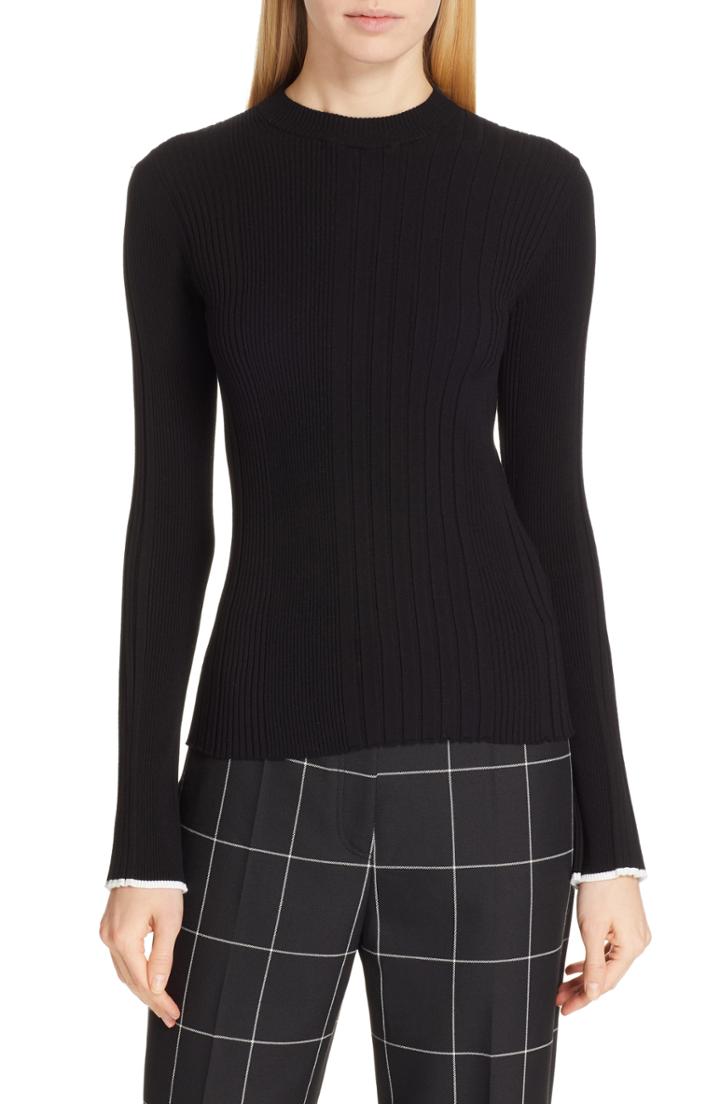 Women's Hugo Spatchy Rib Knit Top - White