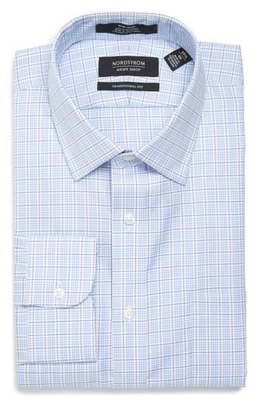 Men's Nordstrom Men's Shop Traditional Fit Non-iron Plaid Dress Shirt