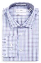 Men's Calibrate Trim Fit Check Dress Shirt .5 32/33 - Purple