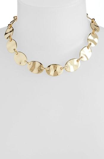 Women's Halogen Molten Disc Collar Necklace