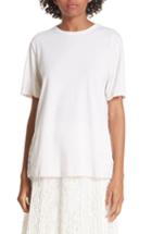 Women's Clu Pleated Floral Lace Tee - White