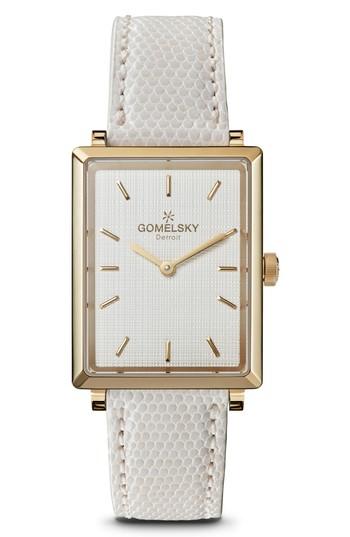 Women's Gomelsky The Shirley Fromer Leather Strap Watch, 32mm X 25mm