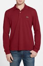 Men's Lacoste Classic Fit Long Sleeve Pique Polo (m) - Red