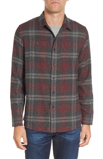 Men's Grayers Marston Lux Plaid Flannel Shirt - Red