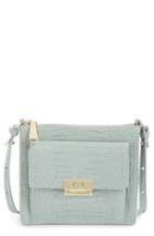 Brahmin 'mimosa' Croc Embossed Leather Crossbody Bag - Blue