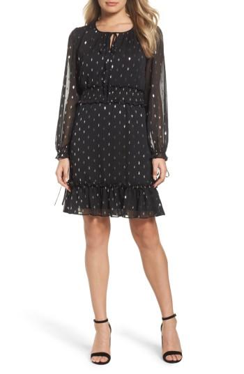 Women's Chelsea28 Metallic Smocked Dress - Black