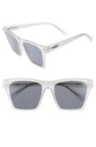 Women's Quay Australia X Missguided Alright 55mm Square Sunglasses - White/ Smoke