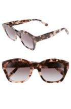 Women's D'blanc Champagne Coast 51mm Gradient Square Retro Sunglasses - Rose Leopard/ Gradient