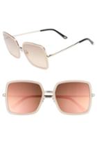 Women's Web 57mm Sunglasses - Pink/ Gradient Brown