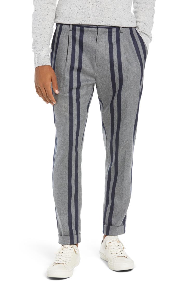 Men's Scotch & Soda Blake Slim Fit Stripe Trousers X 32 - Grey