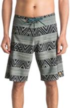 Men's Quiksilver Stripe Board Shorts - Grey