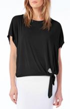 Women's Michael Stars Tie Hem Top, Size - Black