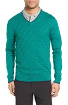 Men's Ted Baker London Armstro Tipped Golf Tee Sweater (m) - Green