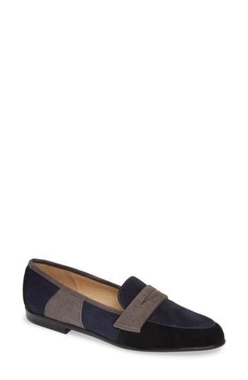Women's Amalfi By Rangoni Oriana Colorblock Penny Loafer M - Blue