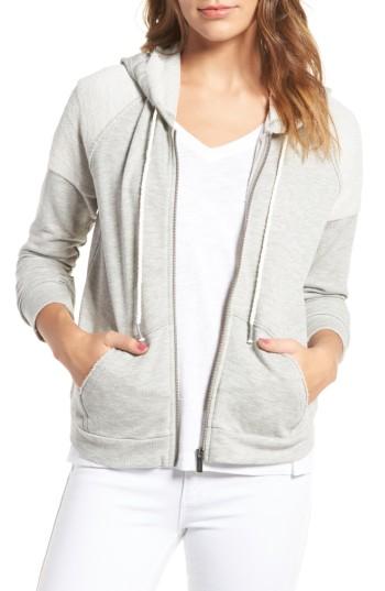 Women's Splendid Confetti Split Back Active Hoodie - Grey