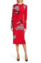 Women's Diane Von Furstenberg Floral Print Sheath Dress - Red