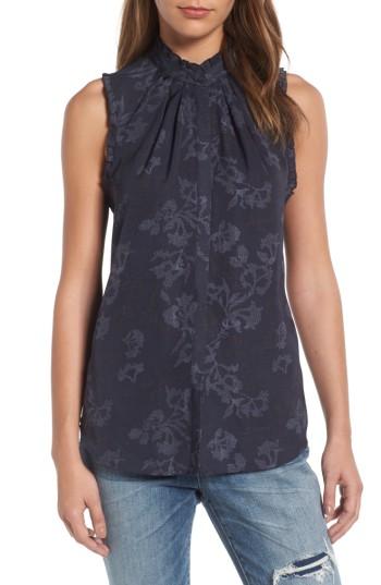 Women's Treasure & Bond Print Ruffle Trim Tank