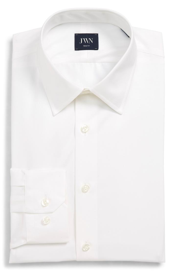Men's John W. Nordstrom Trim Fit Solid Dress Shirt .5 - 33 - White