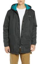 Men's Obey Singford Insulated Parka, Size - Black