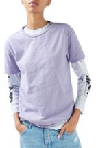 Women's Topshop Distressed Edge Tee Us (fits Like 0-2) - Purple