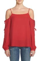 Women's 1.state Cold Shoulder Blouse, Size - Red