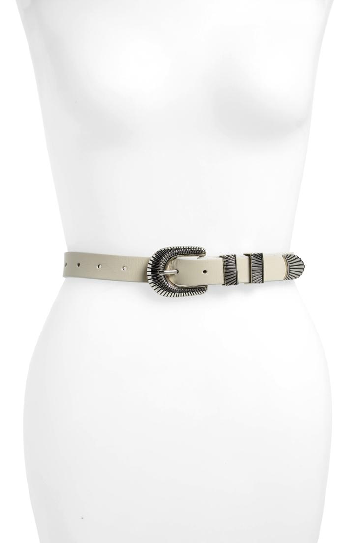 Women's Lovestrength Basic Leather Belt - Black